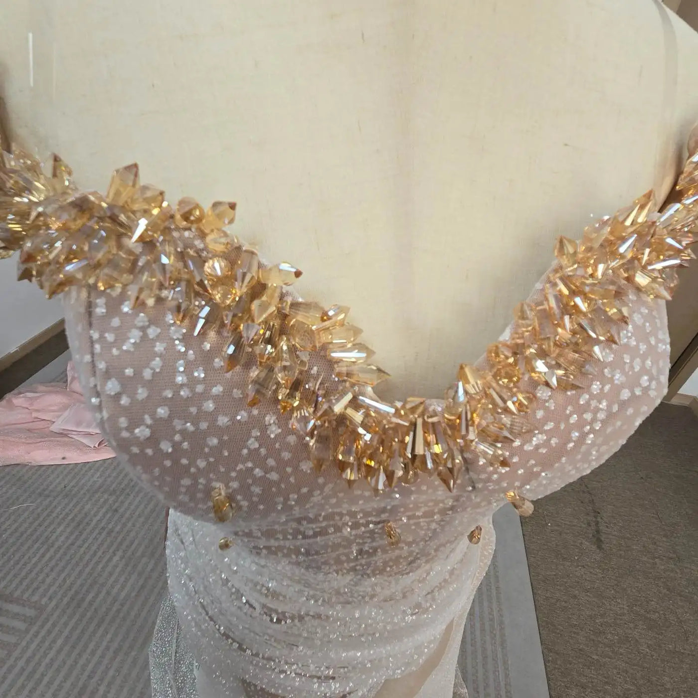 Beaded Mermaid Evening Gown
