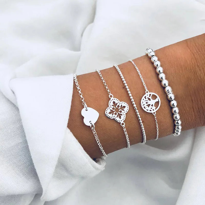 Bohemian Moon Charm Bracelet