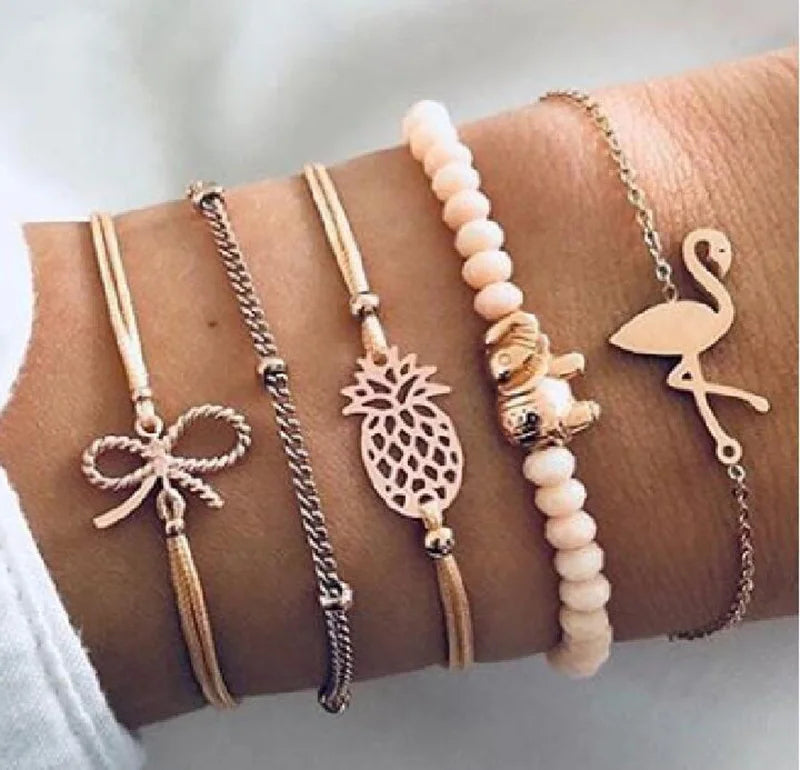 Bohemian Moon Charm Bracelet