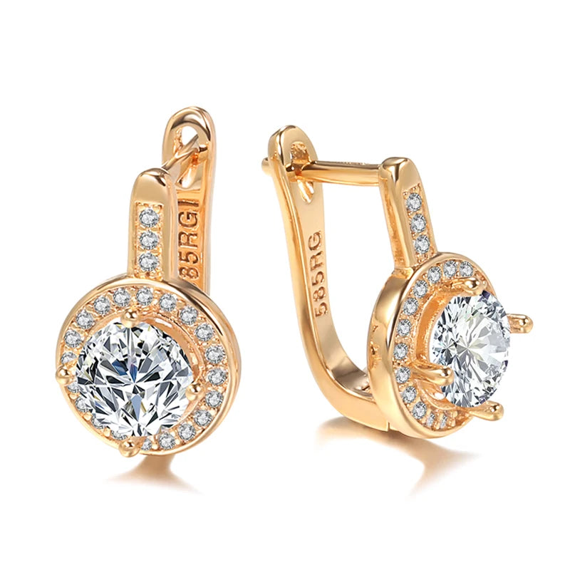 Round Zircon Bridal Studs