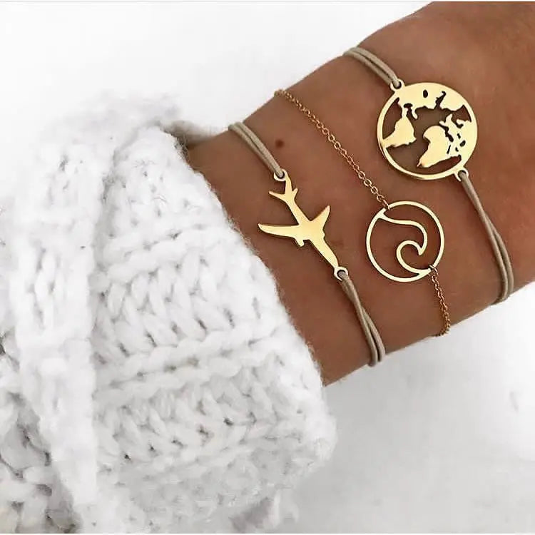 Bohemian Moon Charm Bracelet