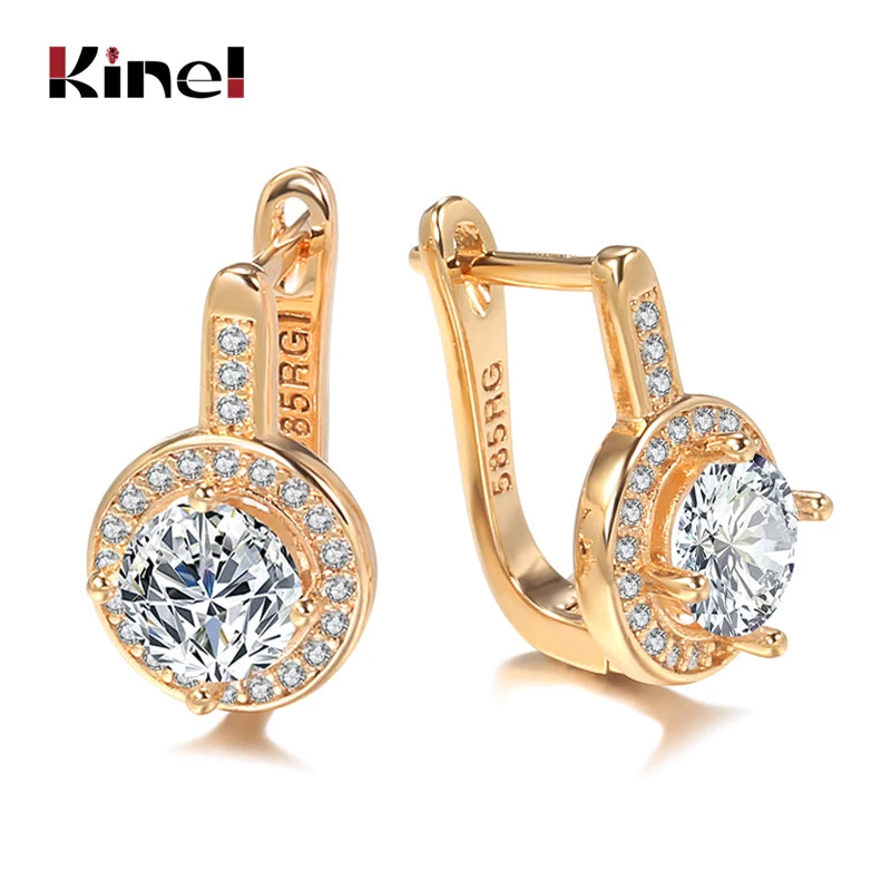 Round Zircon Bridal Studs