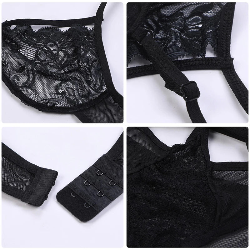 Lace Cutout Bra Set