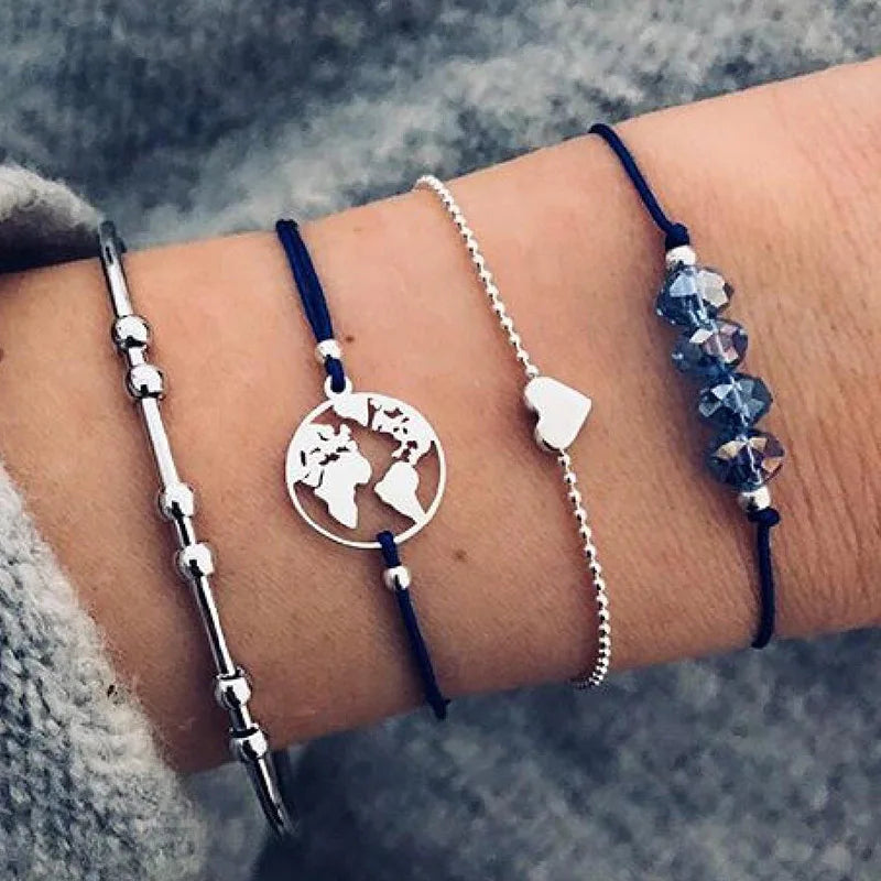 Bohemian Moon Charm Bracelet
