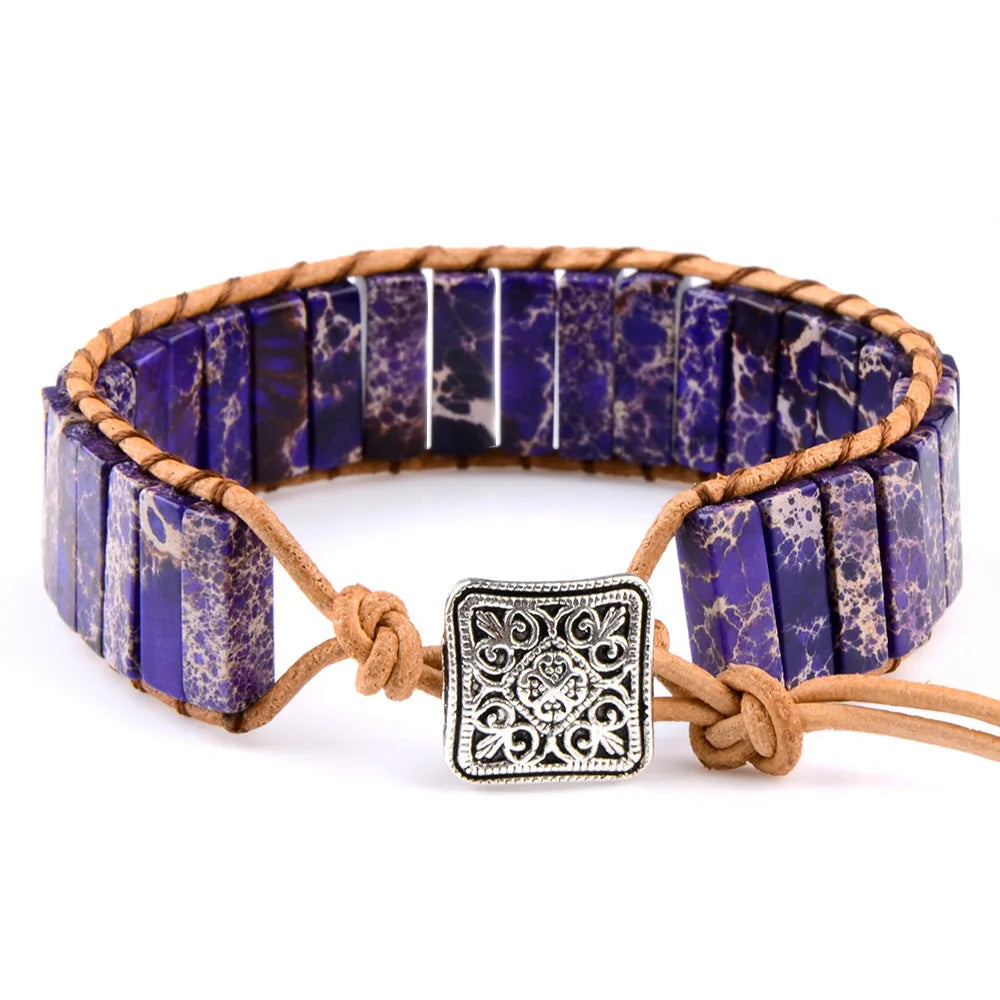 Natural Stone Leather Wrap