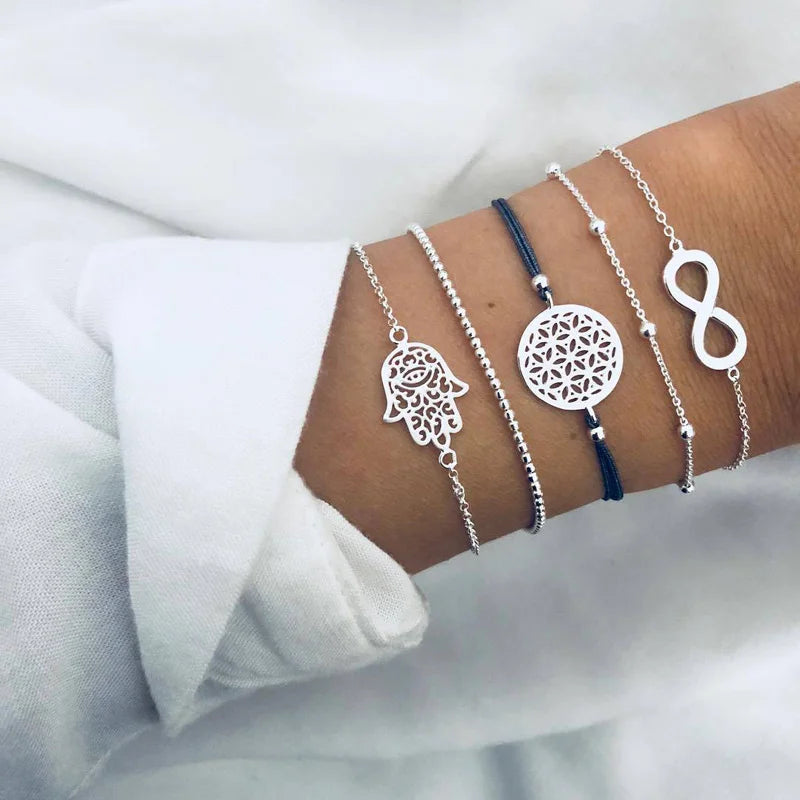 Bohemian Moon Charm Bracelet