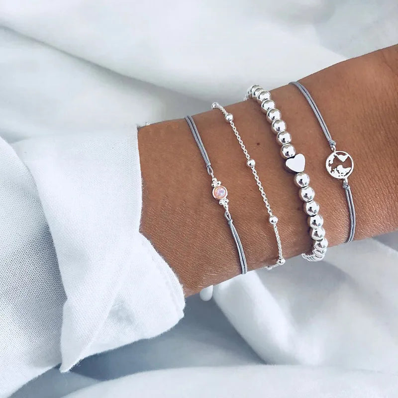 Bohemian Moon Charm Bracelet