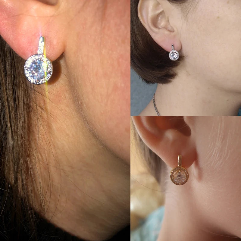 Round Zircon Bridal Studs