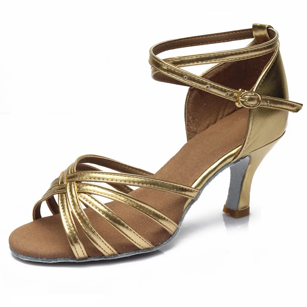 Hot Selling Women Professional Dancing Shoes Ballroom Dance Shoes Ladies Latin Dance Shoes Heeled 5CM/7CM