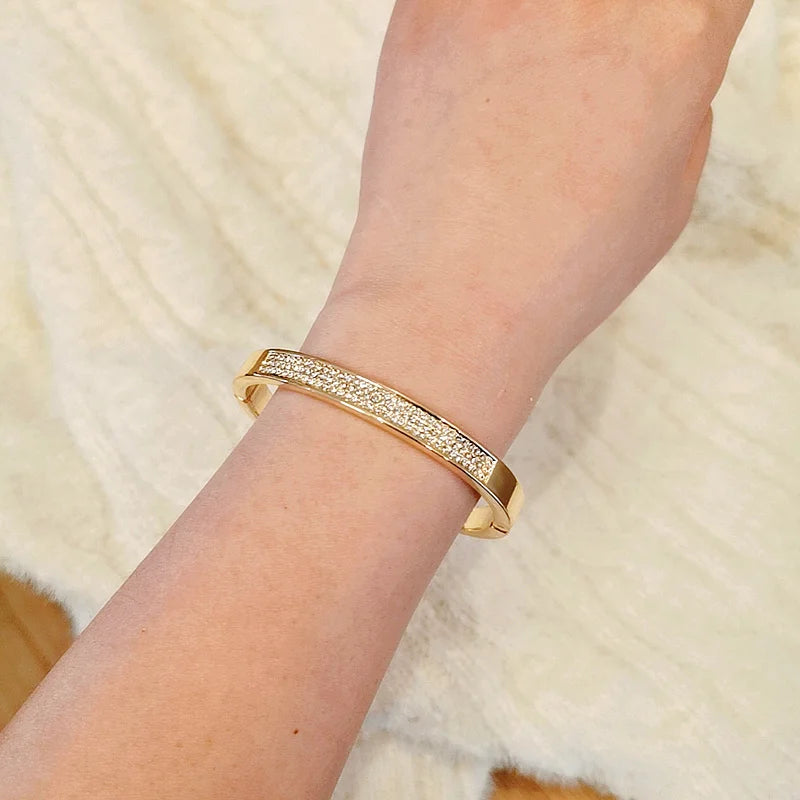 Crystal Open Cuff Bangle