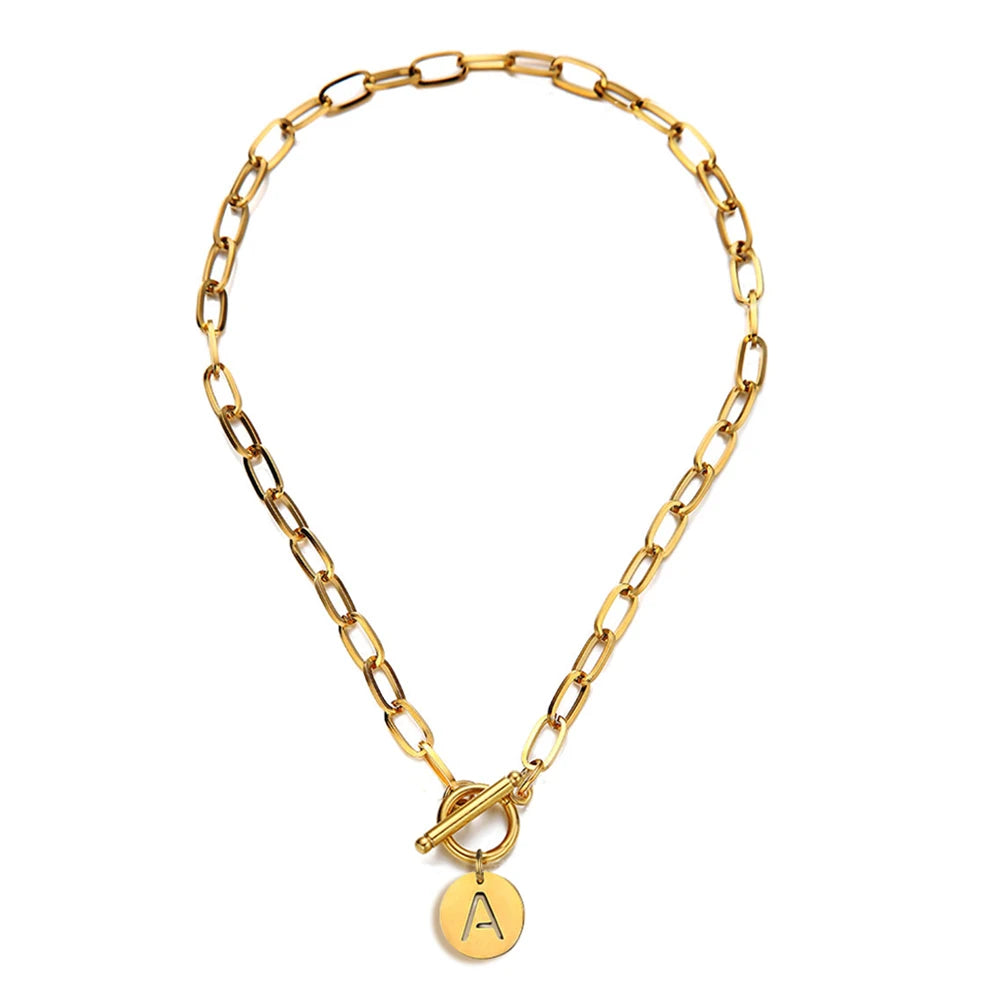 Custom Initial Paperclip Necklace