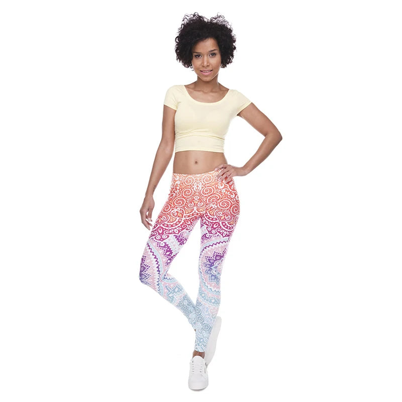 Ombre High-Waist Fitness Leggings