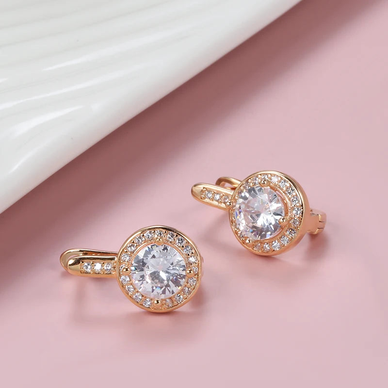 Round Zircon Bridal Studs