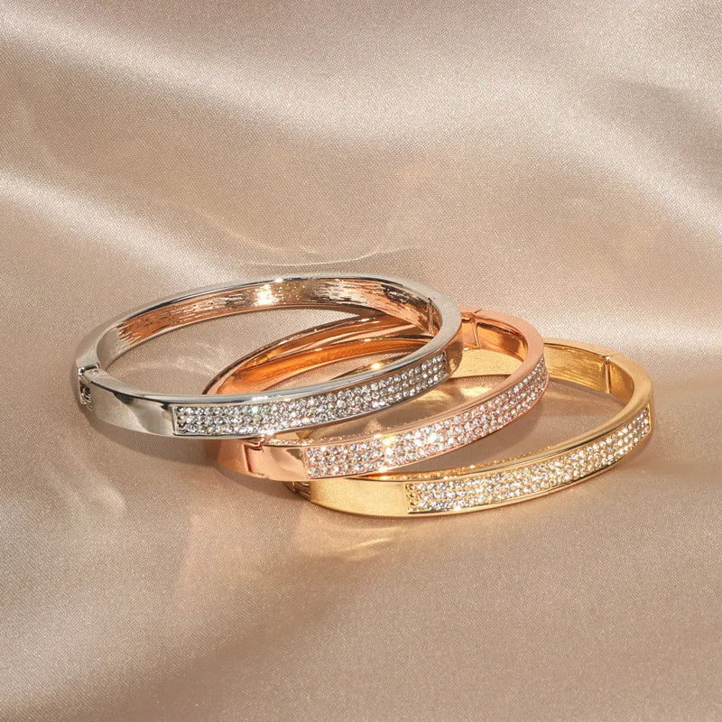 Crystal Open Cuff Bangle