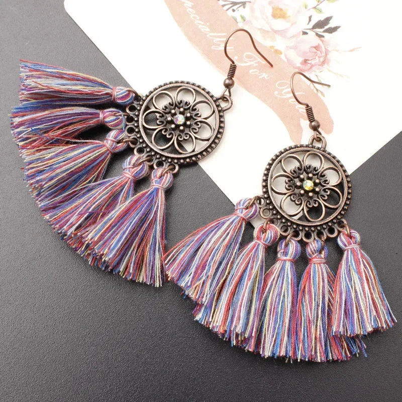 Bohemian Tassel Fringe Earrings