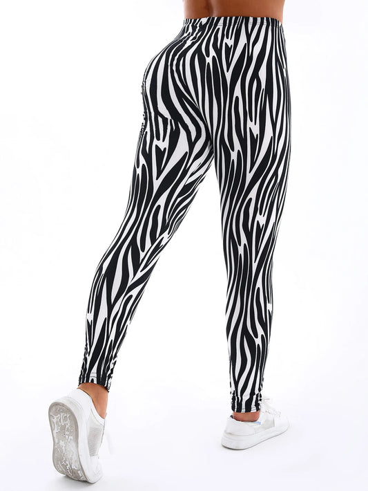 Brushed Irregular Stripe Leggings