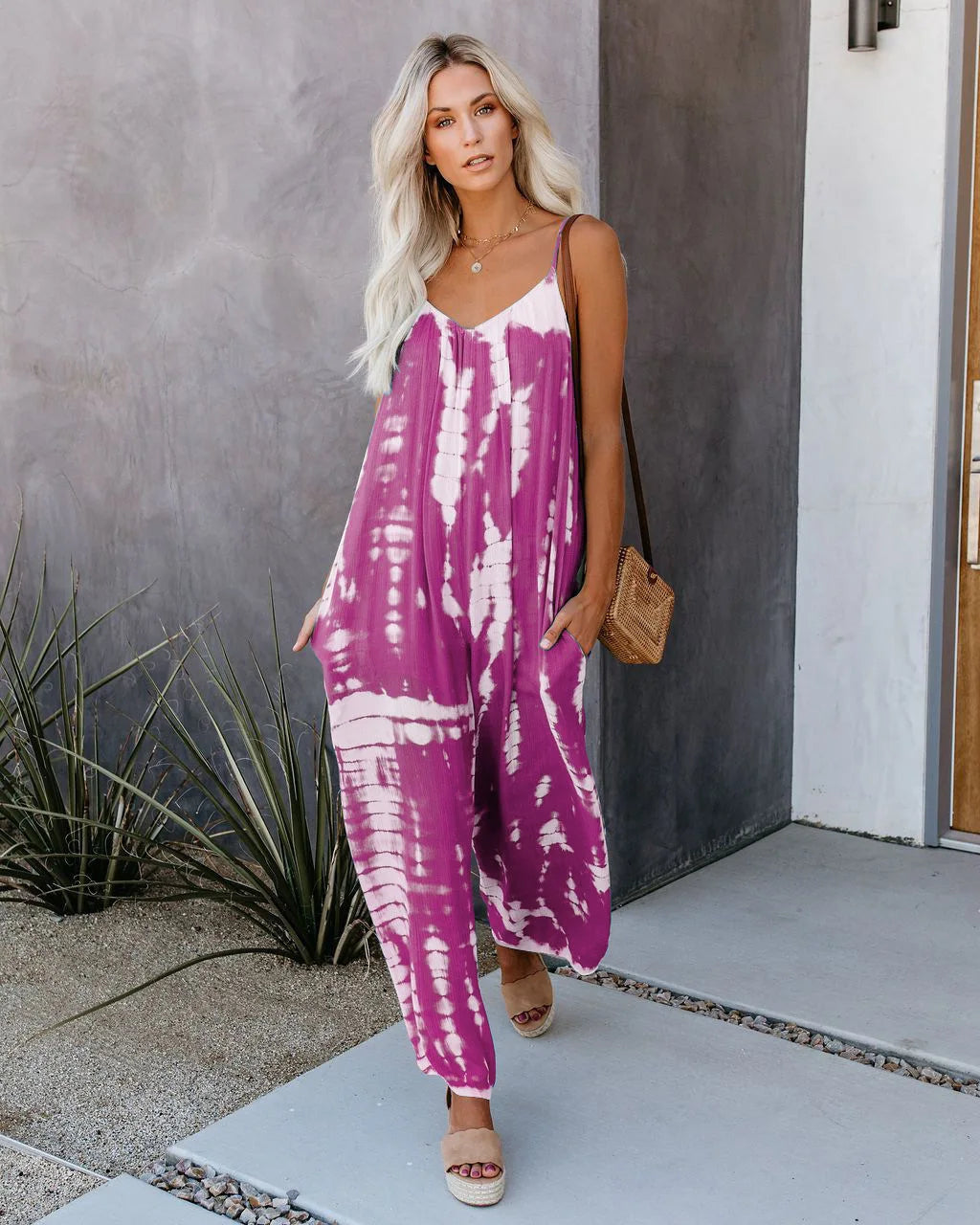 Printed Wide Leg Jumpsuit