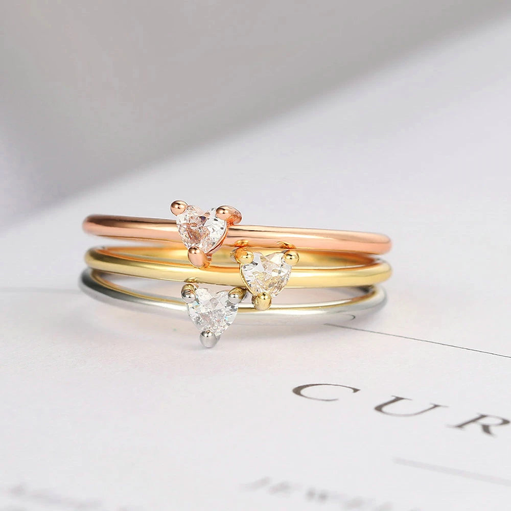 Sweetheart Zircon Proposal Ring