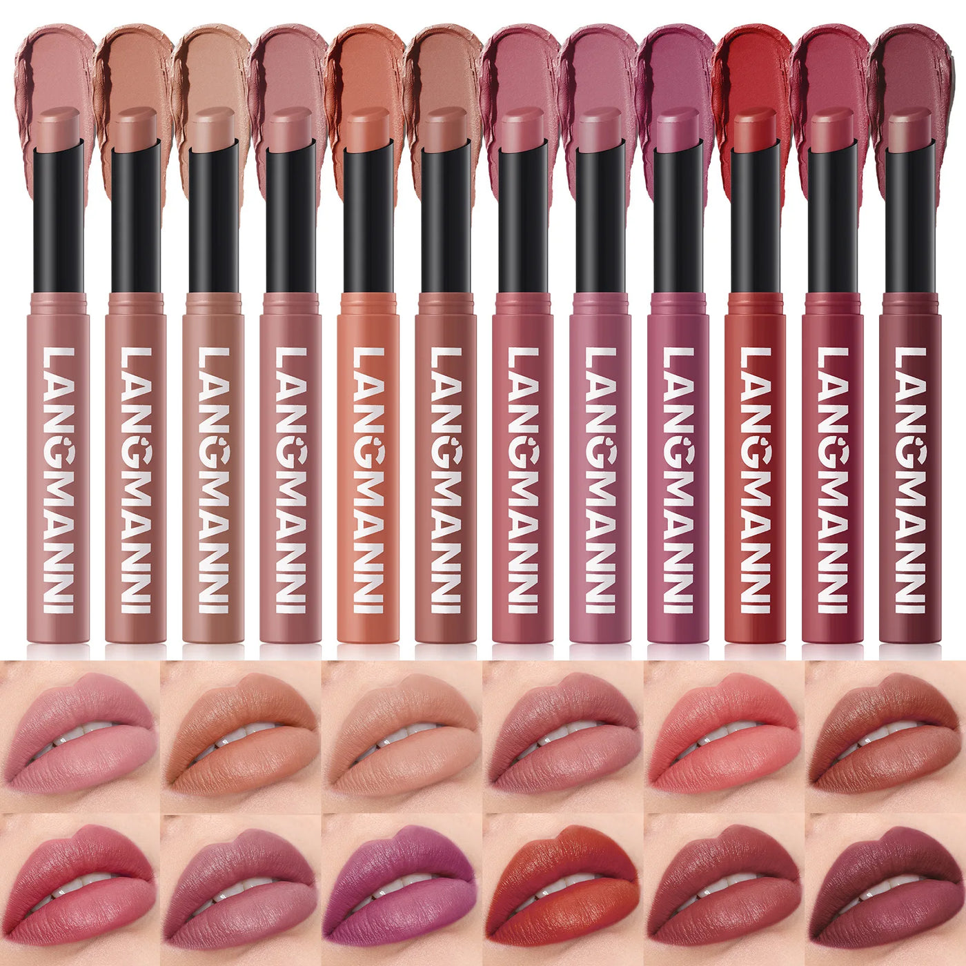 Twelve-Color Waterproof Lipstick Pen