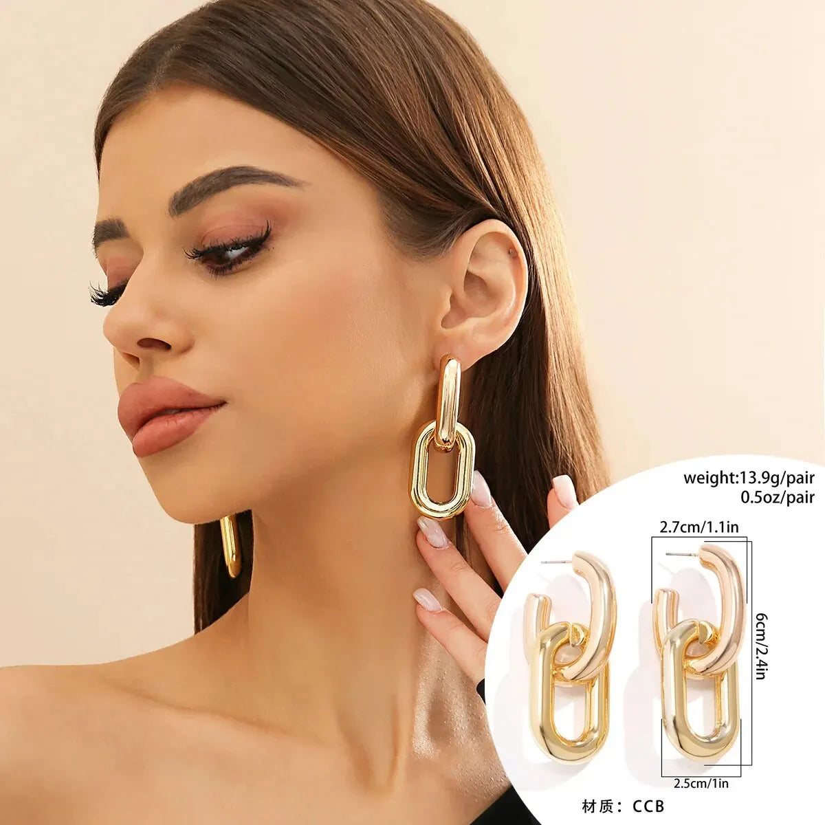 Vintage Geometric Hoop Earrings