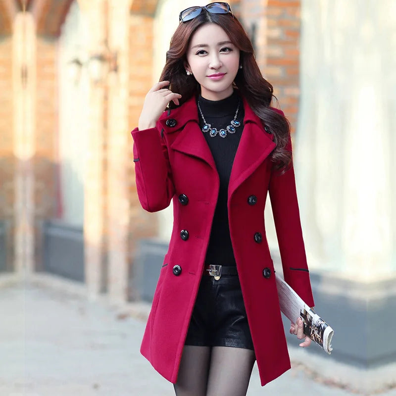 Belted Double-Breasted Wool Coat