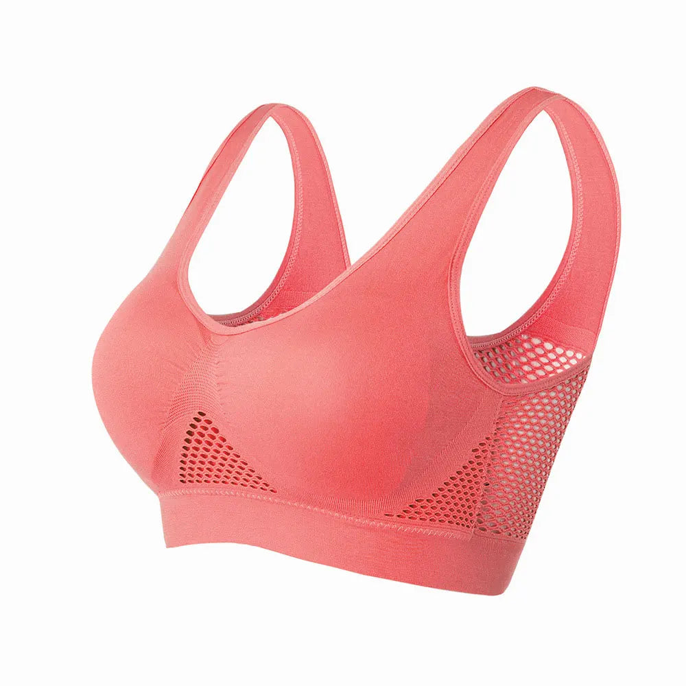 Hollow-Back Seamless Sports Bra