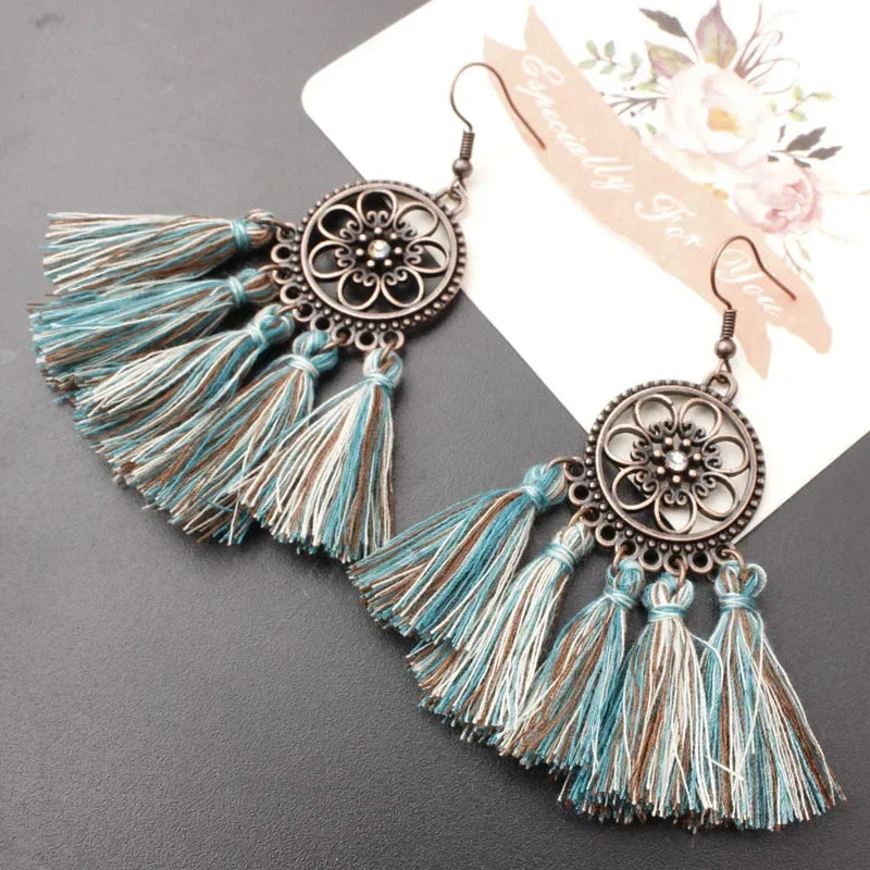 Bohemian Tassel Fringe Earrings