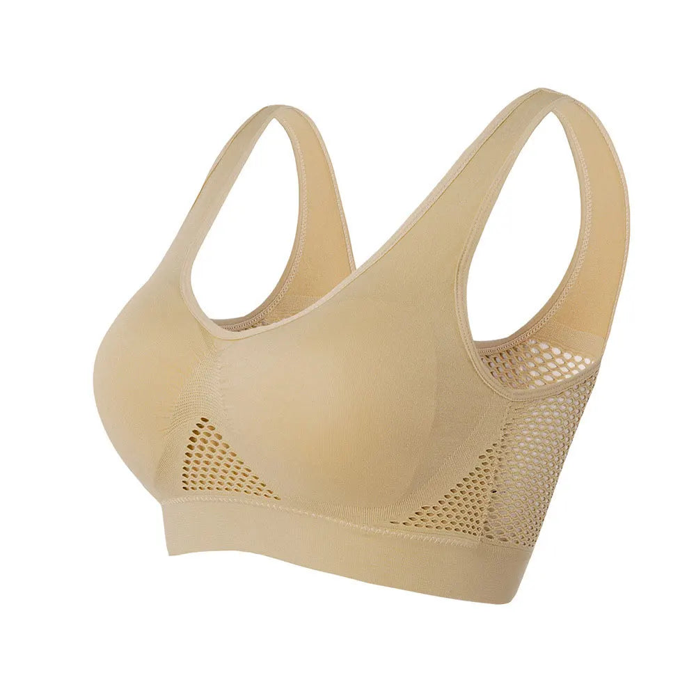 Hollow-Back Seamless Sports Bra