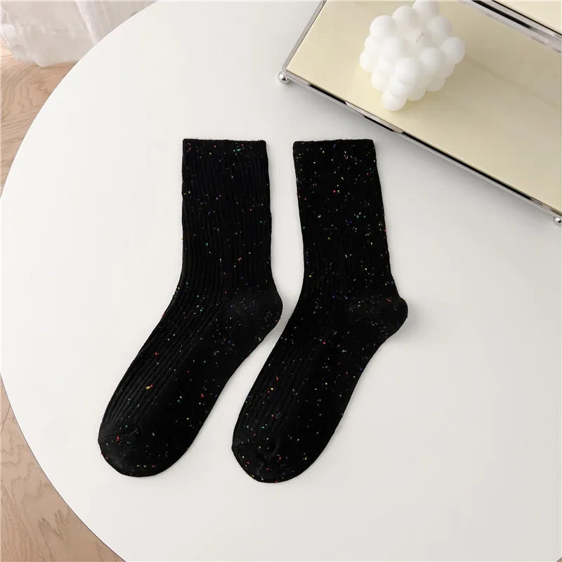 New Socks For Women Long Spring Breathable Casual Colorful Socks Female Japanese Fashion Girls Pile Socks Comfort Soft
