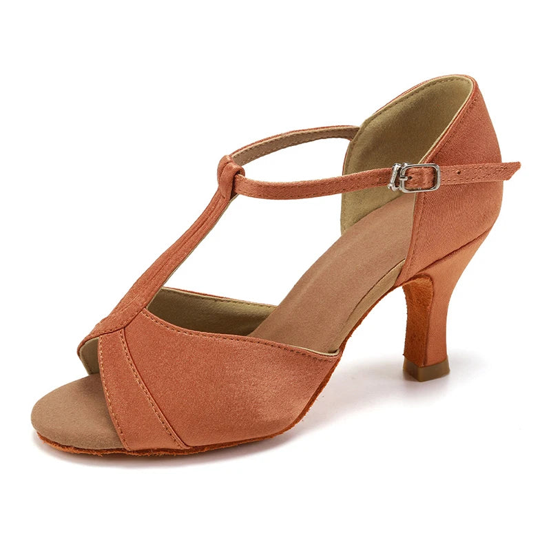 Hot Selling Women Professional Dancing Shoes Ballroom Dance Shoes Ladies Latin Dance Shoes Heeled 5CM/7CM