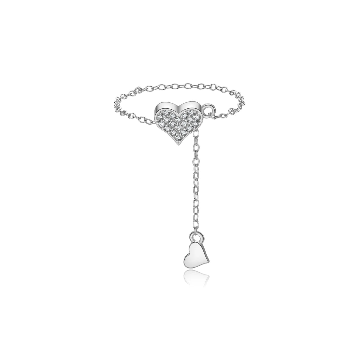 Adjustable Sterling Heart Necklace