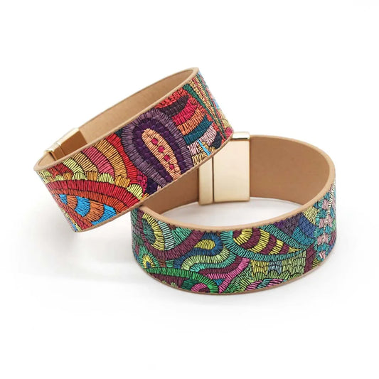 Leather Heartbeat Wrap Bracelet