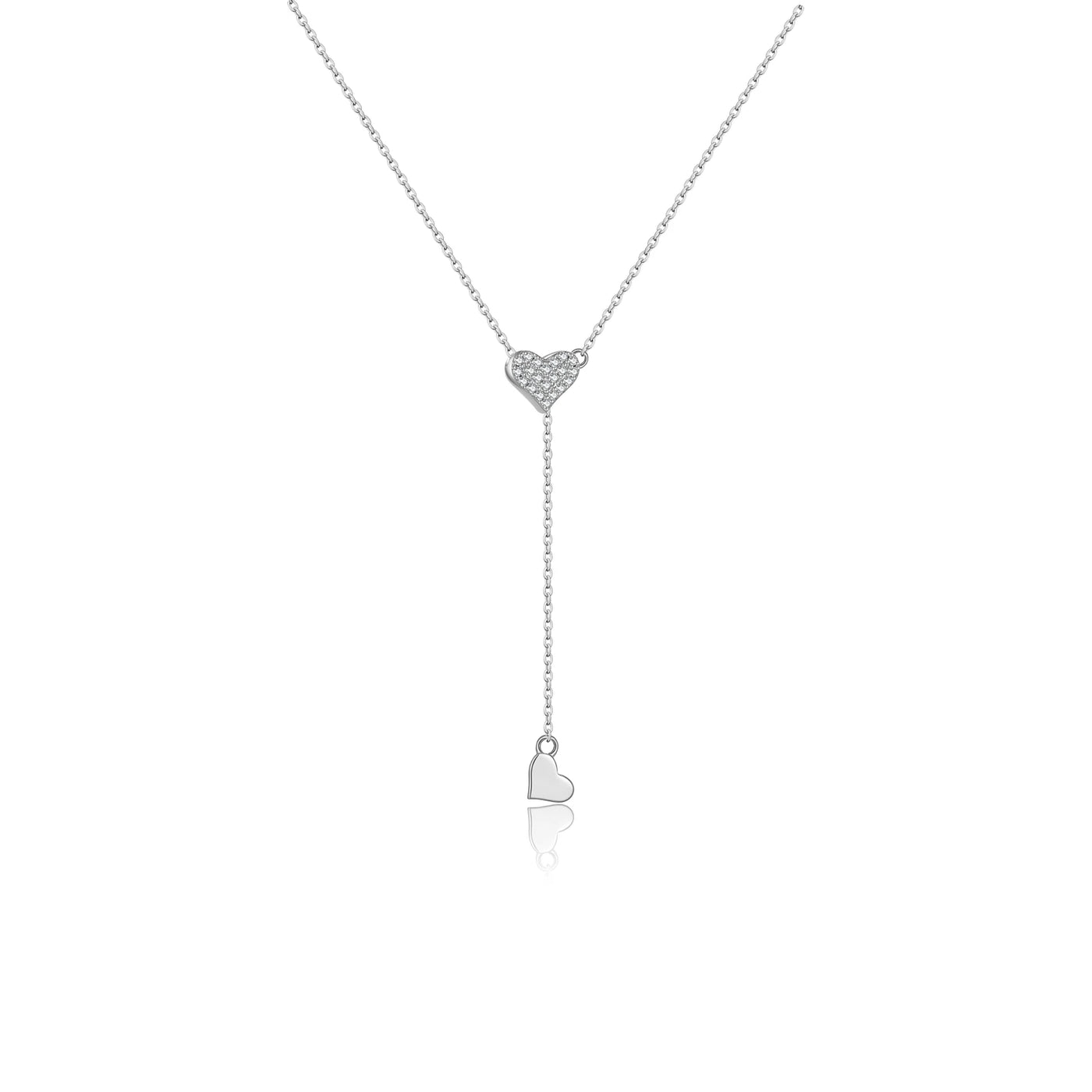 Adjustable Sterling Heart Necklace