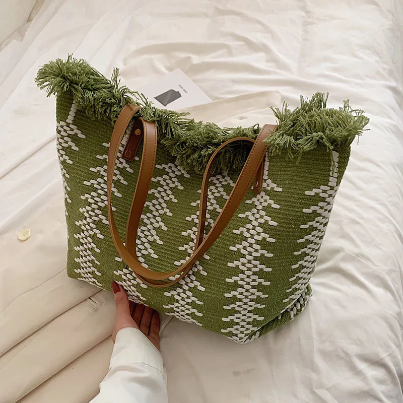 Striped Large Beach Tote