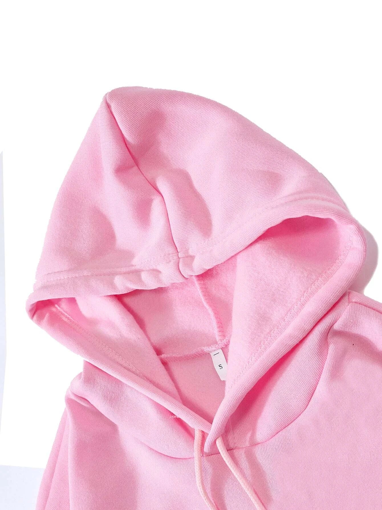 Funny Print Fleece Hoodie
