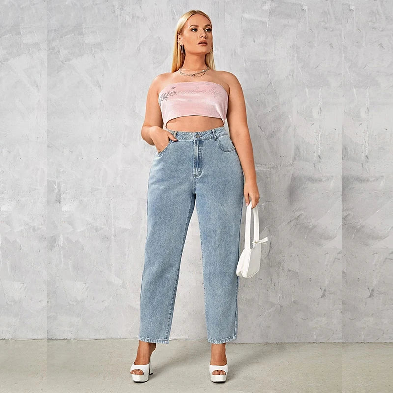 Stretch Straight-Leg Curve Jeans
