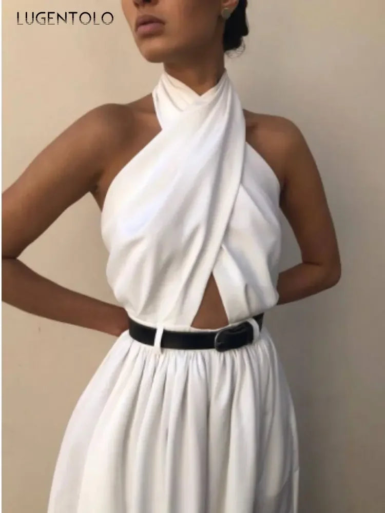 Backless Halter Street Jumpsuit