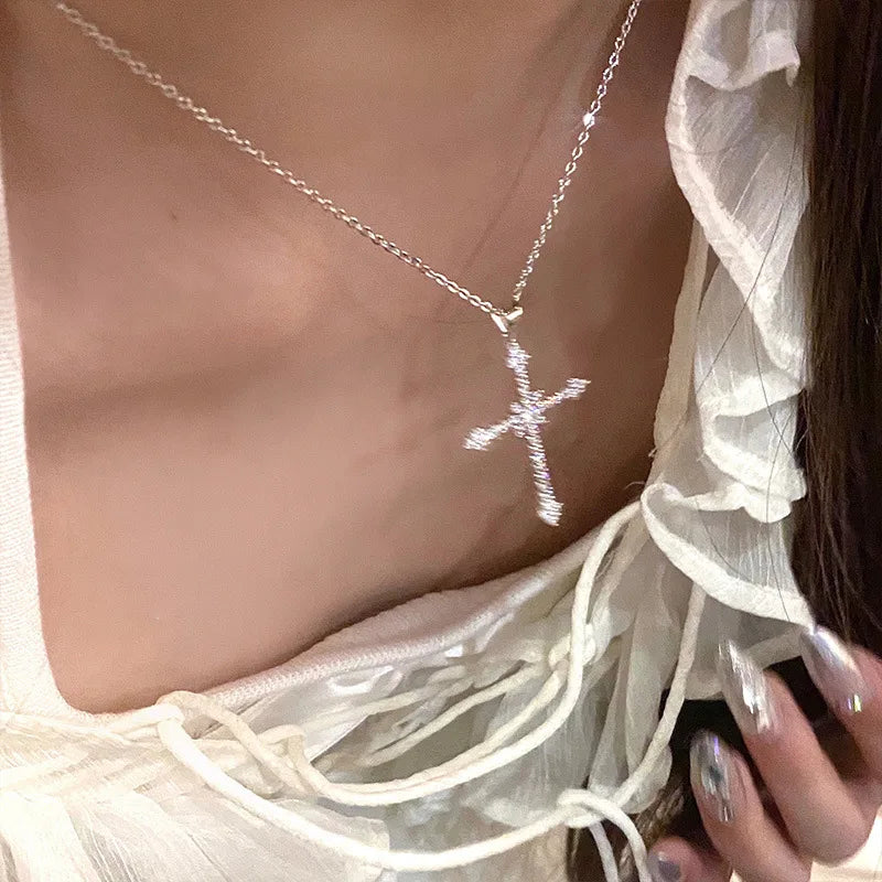 Crystal Cross Gothic Necklace