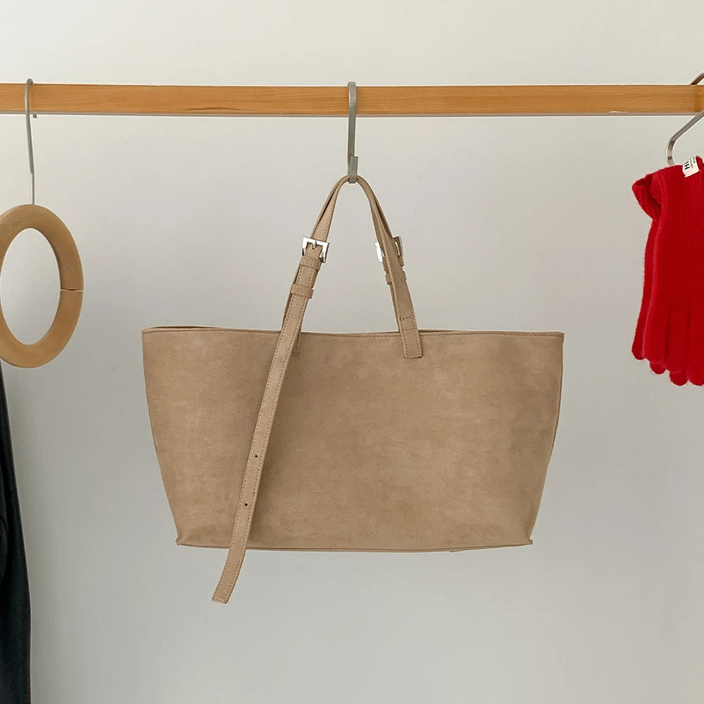 Soft Leather Shopper Tote