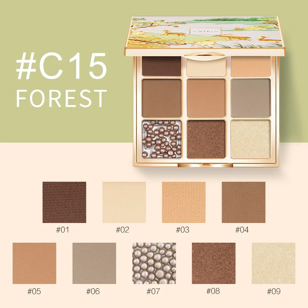Nine-Color Pigmented Eyeshadow Palette