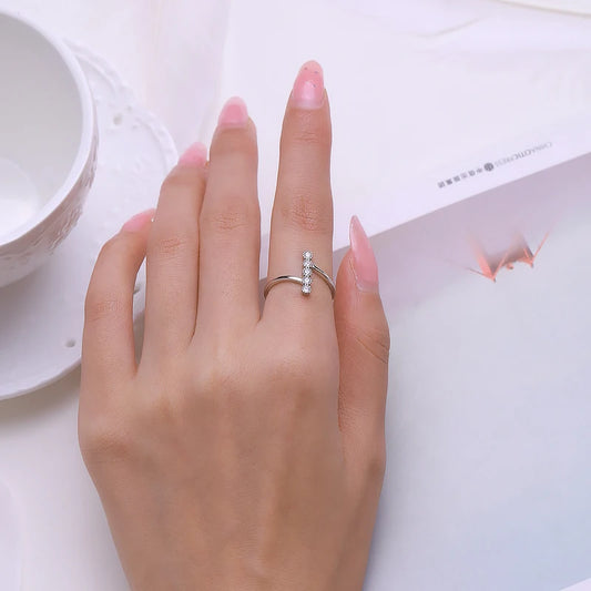 Sterling Silver Zircon Band