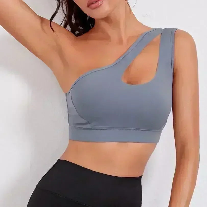 One-Shoulder Wireless Sports Bra