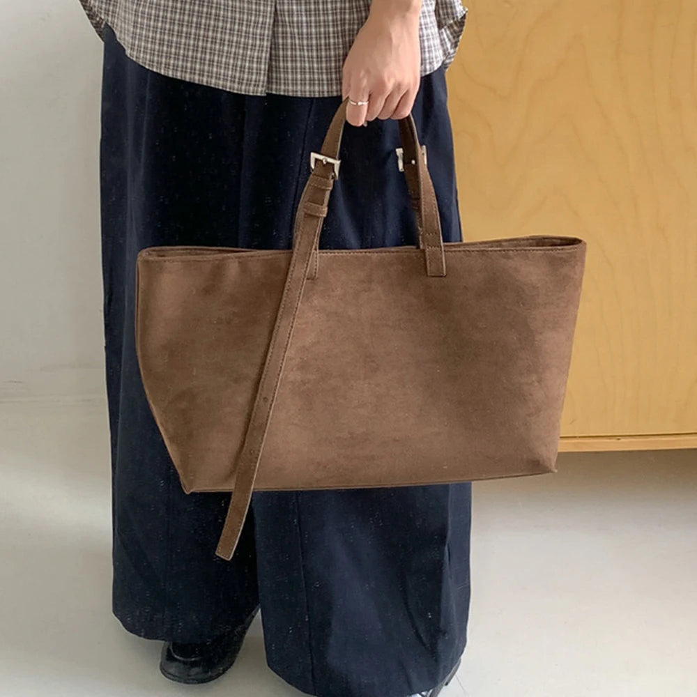 Soft Leather Shopper Tote