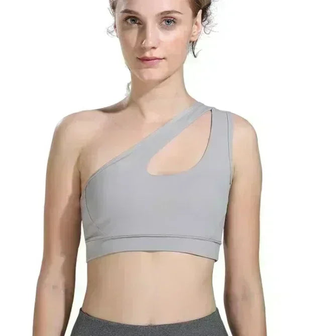 One-Shoulder Wireless Sports Bra
