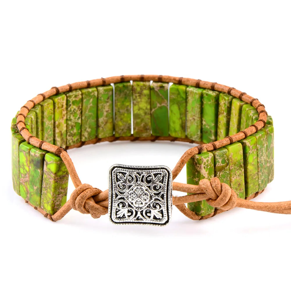 Natural Stone Leather Wrap