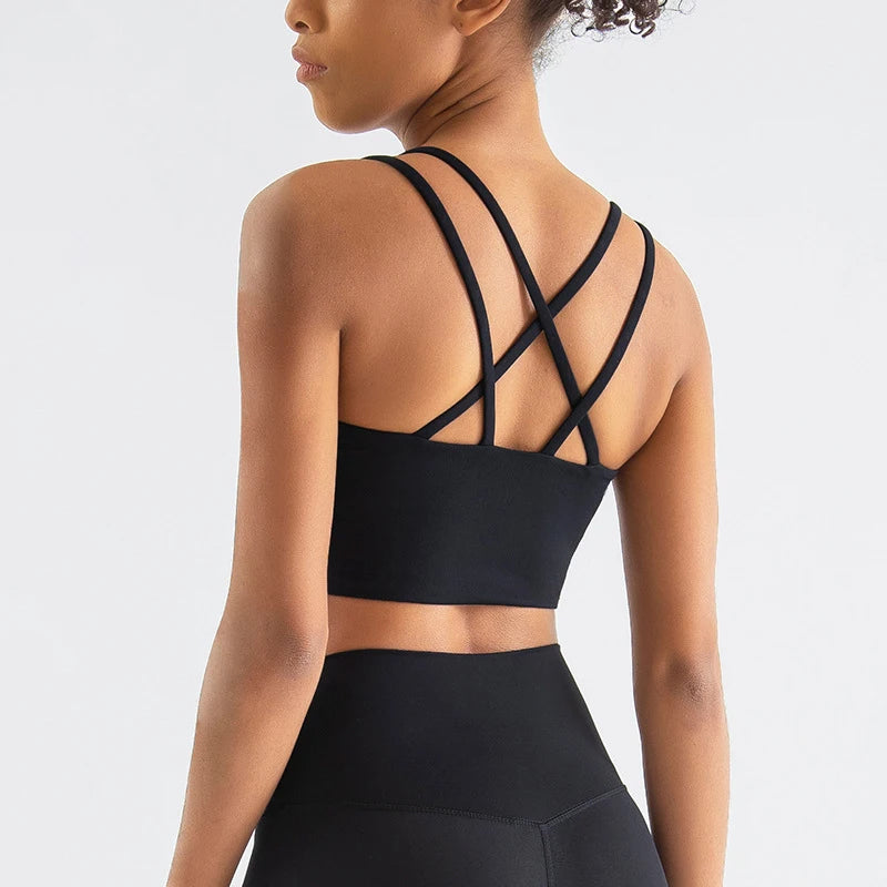 Elastic Cross-Back Sports Bra