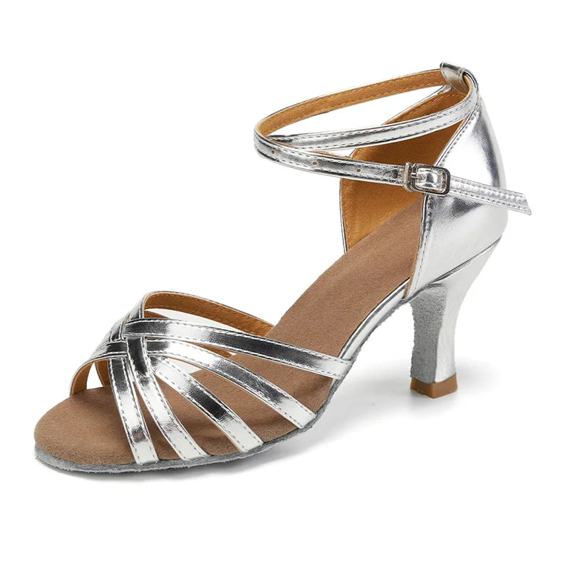 Hot Selling Women Professional Dancing Shoes Ballroom Dance Shoes Ladies Latin Dance Shoes Heeled 5CM/7CM