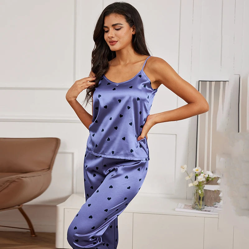 Satin Cami Trouser Pajama Set