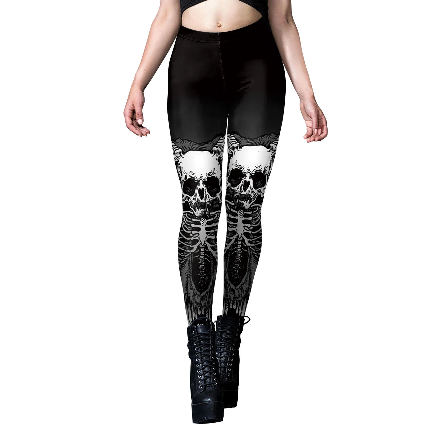 Halloween Skeleton Print Leggings