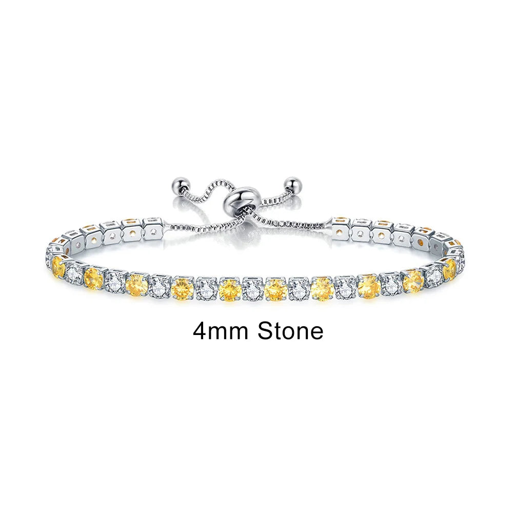 Rainbow Zircon Tennis Bracelet